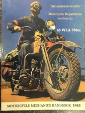 Harley WLA & XA Service Manual Mechanic's Hand Book Color 134 Pages 1943