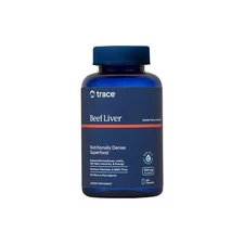 Trace Minerals Beef Liver 500mg - Bone Health & Energy Support Supplement - N...