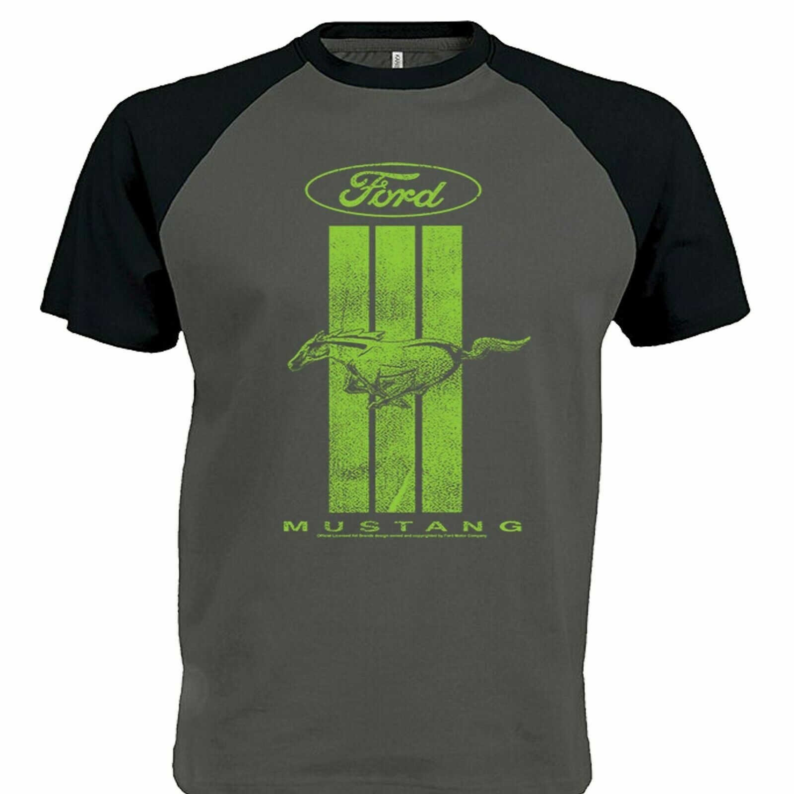 Mens Ford Mustang T Shirt Stripe Logo Genuine American Classic Muscle Car Shirts
