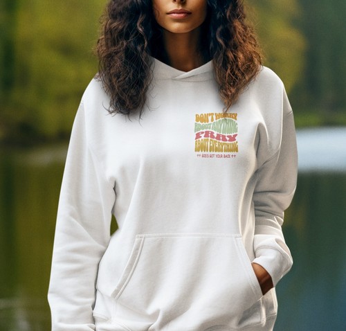 Sudadera con capucha Pray About Everything, sudadera con capucha Faith Over Fear, sudadera cristiana regalo - Imagen 2 de 26