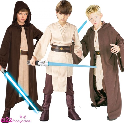 BOYS JEDI KNIGHT STAR WARS KIDS HALLOWEEN BOOK WEEK FANCY DRESS COSTUME OR ROBE