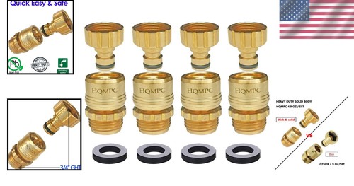 Quick Connect Garden Hose Fittings Set – Easy 1-Hand Operation, No Leak Design - Picture 2 of 9