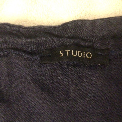 Damen Studio blaue Leinenbluse halbarm Größe 16 bis 18 sehr guter Zustand portofrei - Bild 3 von 11