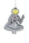 PEACE OUT ASTRONAUT Glass Christmas Ornament, by Cody Foster