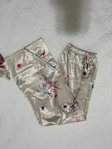 4pcs floral belted satin night set with robe Pajamas For Lady/women Mujer - Picture 7 of 9