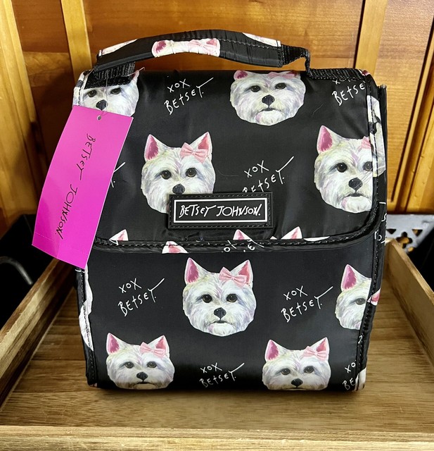 NWT Betsey Johnson Insulated Flap Top Tote Lunch Bag - Westies Dog NWT Betsey Johnson Insulated Flap Top Tote Lunch Bag - Westies Dog