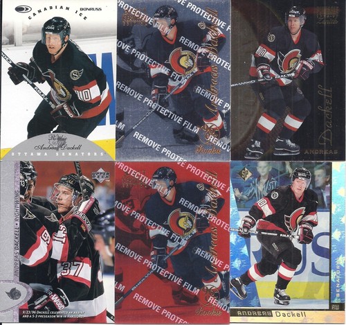 Andreas Dackell 1996-97 Upper Deck, UD SP, Select, Zenith & Donrus Rookie Cards
