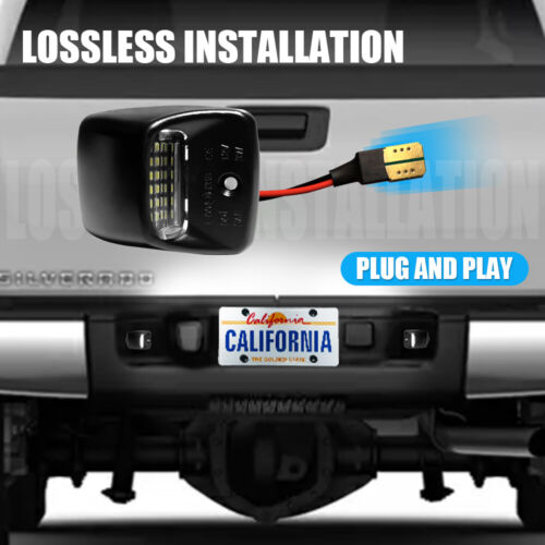 2X LED License Plate Tag Lights Assembly 6000K For Toyota Tundra 2000-2013 - Foto 11 di 22