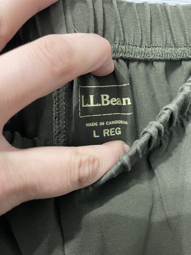 LL Bean Perfect Fit Pants Women's L Olive High Rise Tapered Leg Pull-On 252077 - Picture 5 of 9