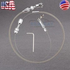 Universal Accelerator 24inch Stainless Steel Throttle Cable Braided For Ford 302
