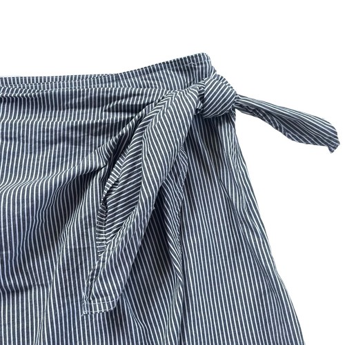 Gonna donna CHAPS by Ralph Lauren taglia 12 bianca grigia gessato finta cravatta laterale - Foto 5 di 15