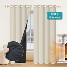 Waterproof Thermal Insulated Curtains Resistant Winter Cold Wind Warm Drapes