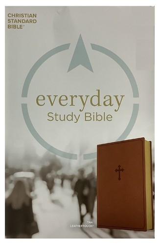 Holman CSB Everyday Bible; 2022;  Tan Leather Soft; 10 Point Font