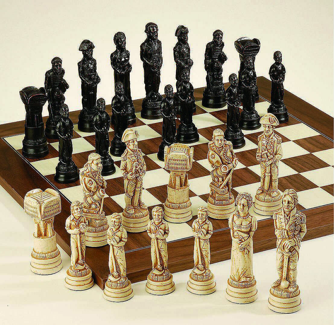 The Battle of Trafalgar Antiqued Chess Pieces The Battle of Trafalgar Antiqued Chess Pieces