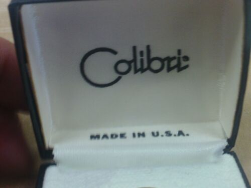 COLIBRI "OVAL" VINTAGE TIE CLIP IN GOLD PLATED BASE METAL - Picture 3 of 4