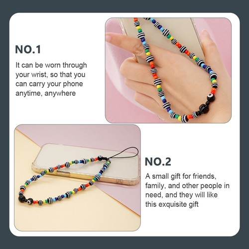 Mobile Phone Chain Lanyard Miss Cellphone Charm Strap Beaded Wrist - Zdjęcie 11 z 12
