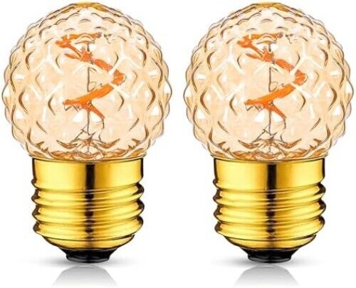 E26 Low Watt LED Amber Light Bulbs 10Watt, 1W Mini Globe Edison Small Light Bulb