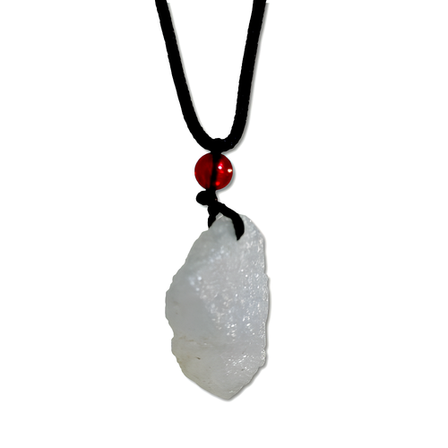Aquamarine Pendant Obsidian Red Agate Necklace Crystal Raw Gemstone Jewellery - Picture 3 of 18
