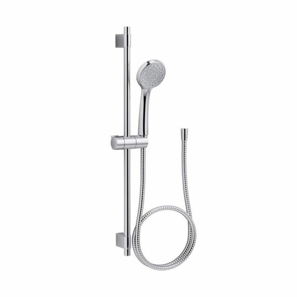 Kohler Hand Shower Slide Bar Kit 3 Spray Single Function Wall Polished