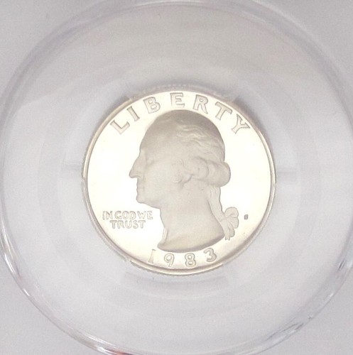 1983-S WASHINGTON QUARTER PCGS PR69 DCAM - DEEP CAMEO PROOF = Second BEST - Picture 3 of 6