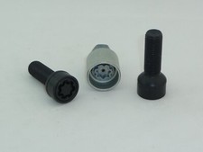 H&R Felgenschlösser Felgenschloß 2 Stk. schwarz M14x1,5x37 Kugelbund R13
