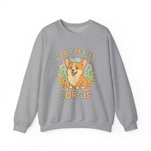 God Created Corgis Sweatshirt, süßer Corgi Pullover, Corgi Liebhaber Geschenk, Corgi Mama - Bild 16 von 45