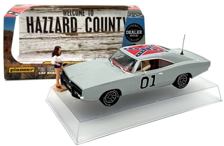 Пионер дилерского центра General Lee Gray 69 Dodge Charger SP 1/32 Слот-кар P189-DS