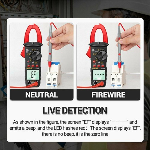 AC/DC Digital Clamp Meter 4000 Counts, Multimeter Voltage Tester Auto-Rang - Picture 3 of 14
