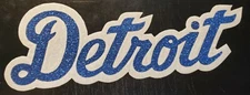 HUGE DETROIT TIGERS "Shimmering" IRON-ON PATCH - 4" x 11"