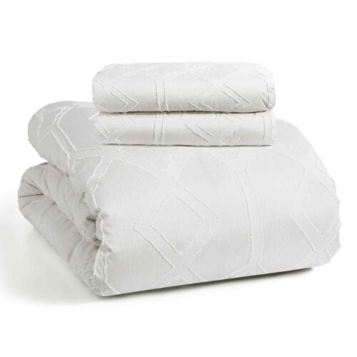 Peace Nest 3 Piece Comforter Sets Geometric Clipped, King or Queen Comforter - Picture 4 of 10