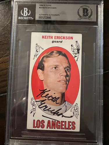 Keith Erickson Signed Topps 1969-70 Rookie Card Beckett Certif SLABBED - Bild 2 von 2