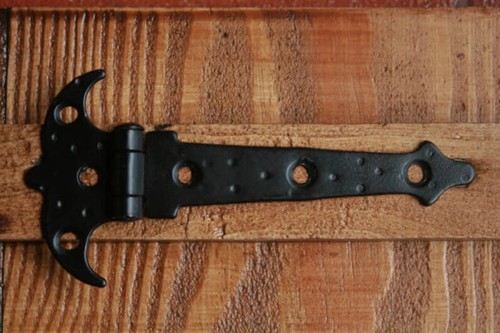 4x Scharniere Beschläge in Vintage Stil Möbelbänder ASYMMETRISCH in antiken Stil - Bild 3 von 19