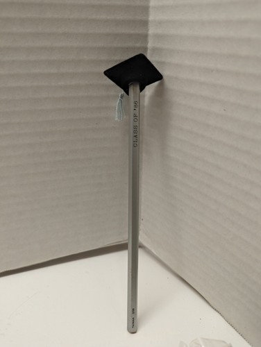 Vtg 1986 CLASS OF '86 Fuzzy Graduation Grad Cap Hat Congrats Pencil Topper L121 - Picture 5 of 5