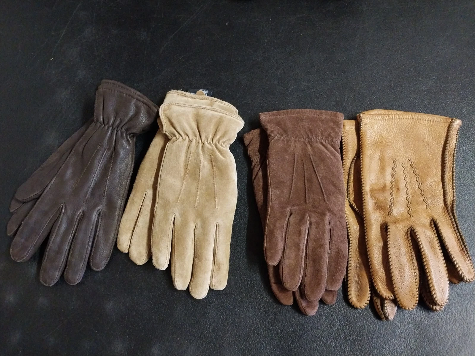 4 Lot Ladies Leather Windproof Snow Ski Gloves XL S