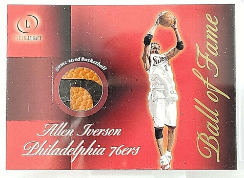 2000-01 Fleer Legacy Allen Iverson Ball of Fame 2-Marking Game Used Basketball