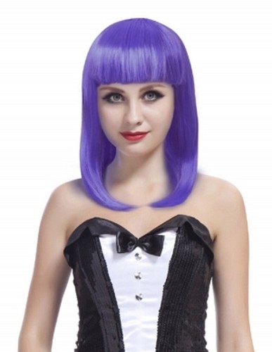 New Womens Long Bob Elegant Girls Disco Hen Night Fancy Dress Party Costume UK - Picture 6 of 9