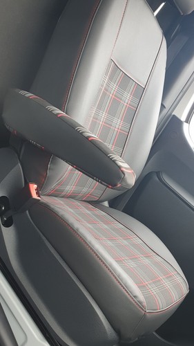 Sitzbezüge nach Maß für 2x Einzelsitze J7 Rot passend für Renault Trafic ab 2014 - Bild 7 von 10