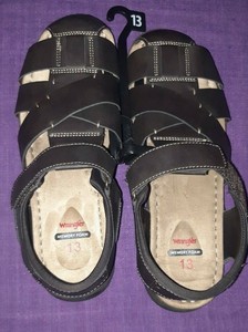 wrangler memory foam mens sandals