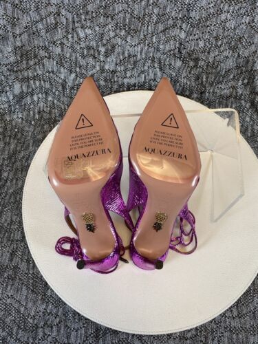 Aquazzura Unfaithful 105 tobillo corbata tacón talla 38 nuevo en caja - Imagen 12 de 14