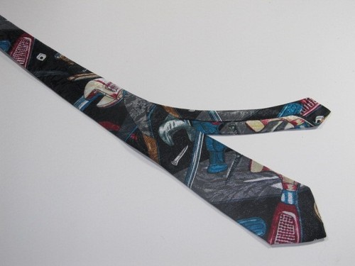 BOY'S YOUTH VINTAGE ROOSTER Tie Necktie HOME IMPROVEMENT SCREW HAMMER - Picture 2 of 4