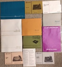 Garrard Turntable Owner Manuals, Originals