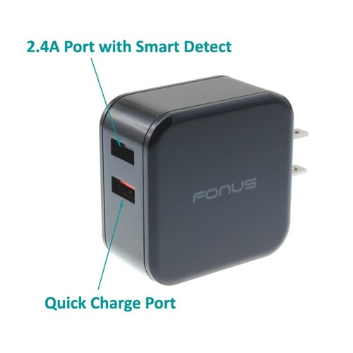 2-Port 30W Fast Home Charger w Cord Type-C 10ft USB Cable for Phones Tablets - 第 6/10 張圖片