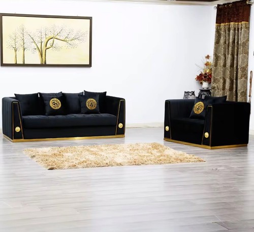 designer velvet black lounge - Picture 2 of 3