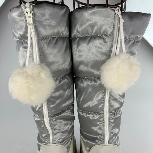 Pajar Women'S Fay II Waterproof Boot US 10 L White Gray Pom Puffer Snow Boots - Picture 7 of 14