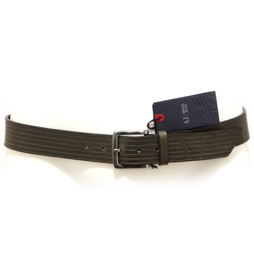 0017T cintura uomo ARMANI JEANS pelle verde WITHOUT BOX vintage belt men 0017T cintura uomo ARMANI JEANS pelle verde WITHOUT BOX vintage belt men