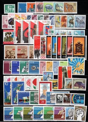 GERMANY: DDR/GDR, Sc#1613/B177, 1975 Collection: 83 Stamps & 4 S/S Mint NH w/OG - Picture 3 of 4