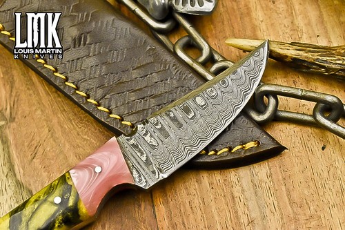 LMK Hot Item Skinner Knife Ladder Damascus Corain Sports Minature Rare - Picture 6 of 9