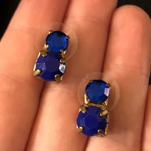 Y2K Fashion Jewlery Blue Stud Earrings Unbranded - 第 1/4 張圖片