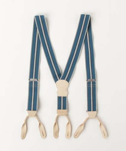 Bretelles homme RRL Ralph Lauren "Braces stretch vente imprimées" bleu marine 20836