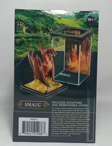 THE NOBLE COLLECTION LOTR THE HOBBIT - SMAUG DRAGON 7'' STATUE w/ ACRYLIC CASE - Picture 9 of 16